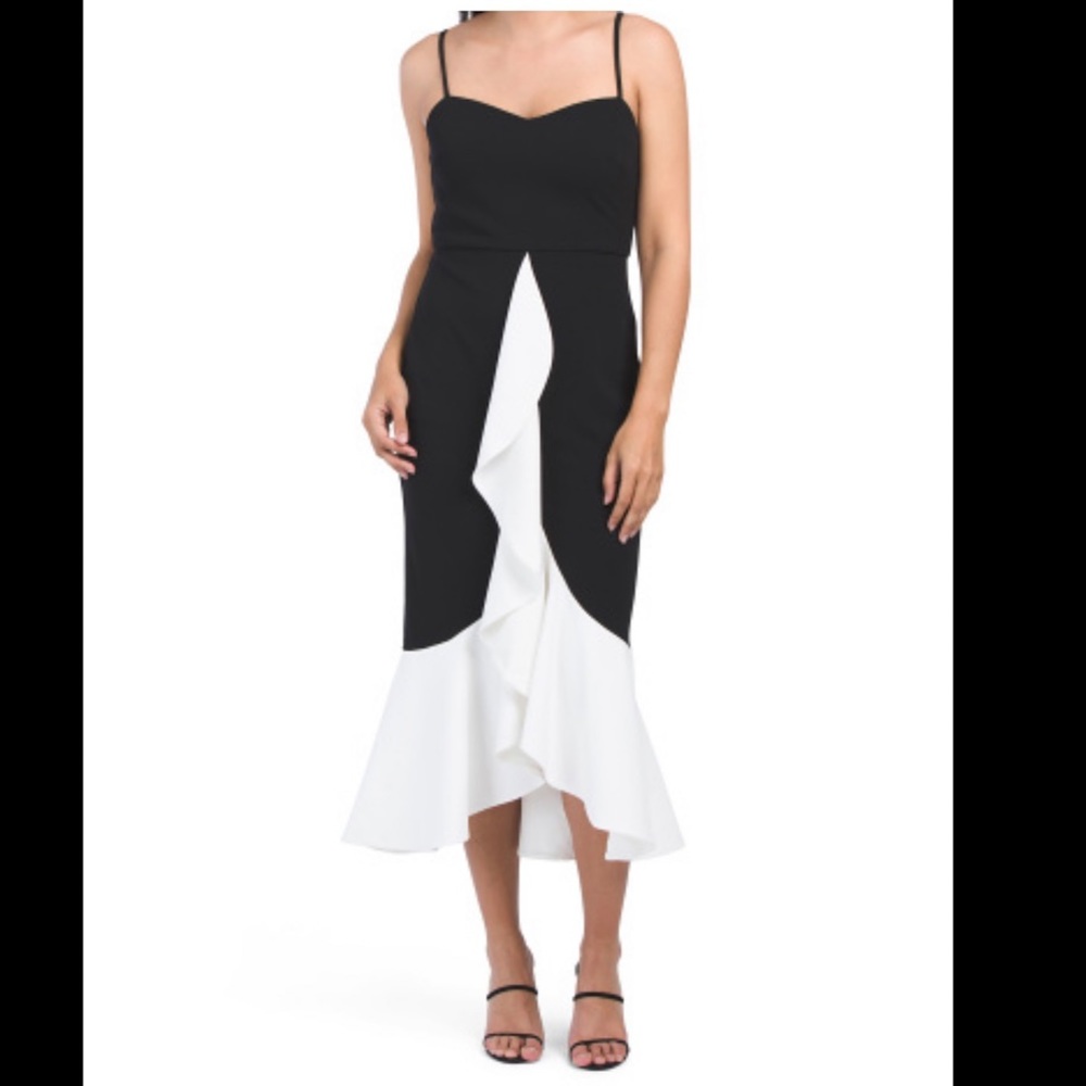 NWT RACHEL RACHEL ROY RUFFLE FRONT DRESS - Picture 3 of 4